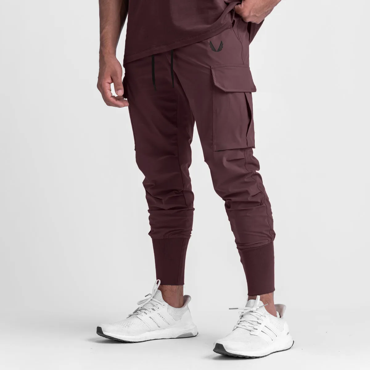 0437. Tetra-Lite? Cargo High Rib Jogger - Faded Plum Freedom Motion