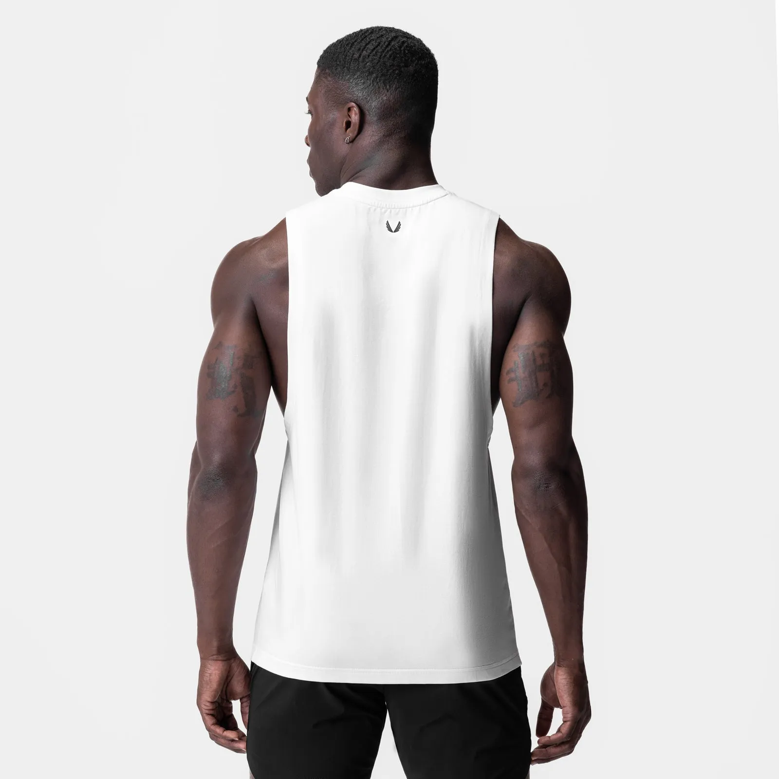 0926. Supima? Muscle Tank - White Reinforced Shoulder Structure Durable Reinforced Edges