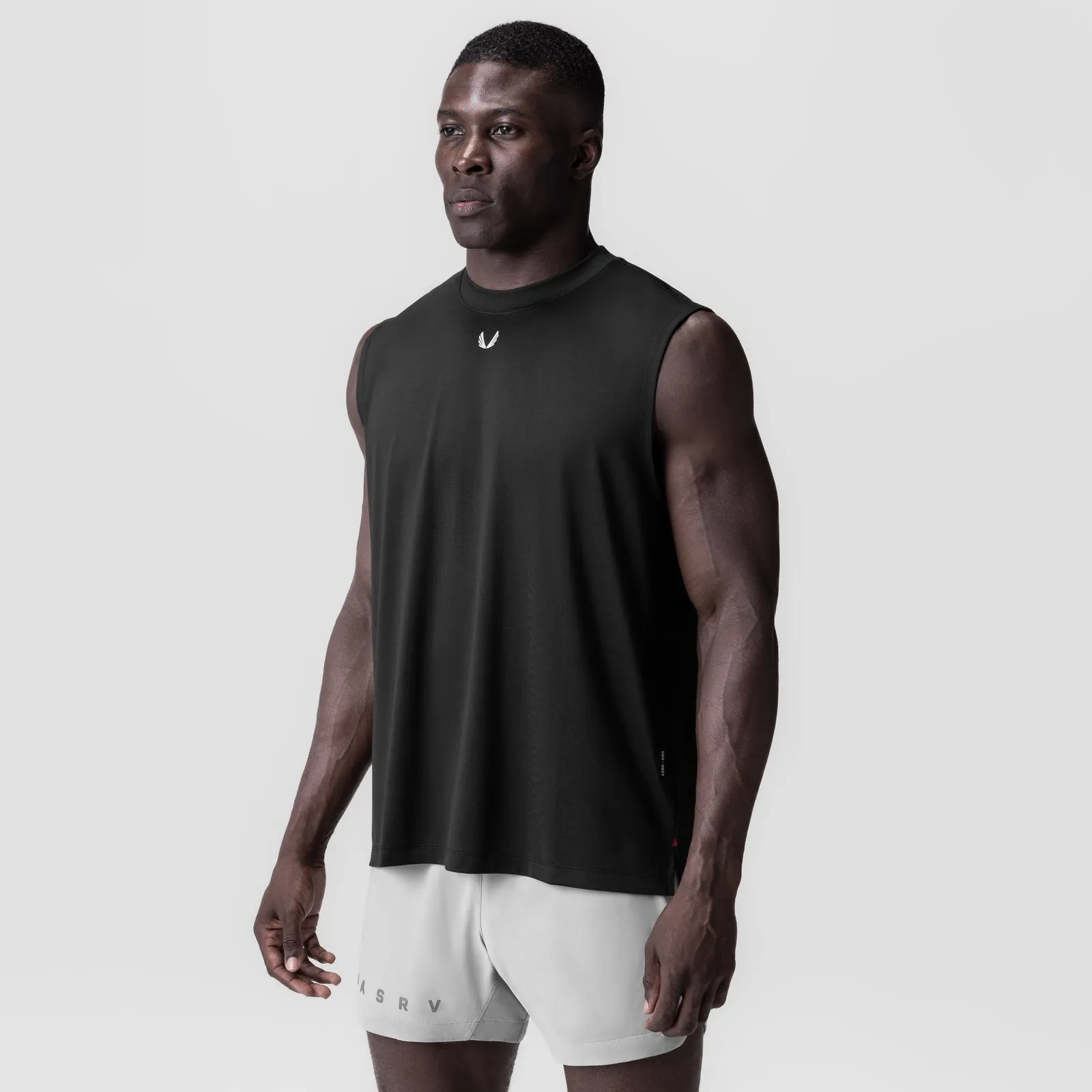 0927. 3D-Lite? 2.0 Lycra? Relaxed Cutoff - Black "OTWR Block" Yoga Friendly Design