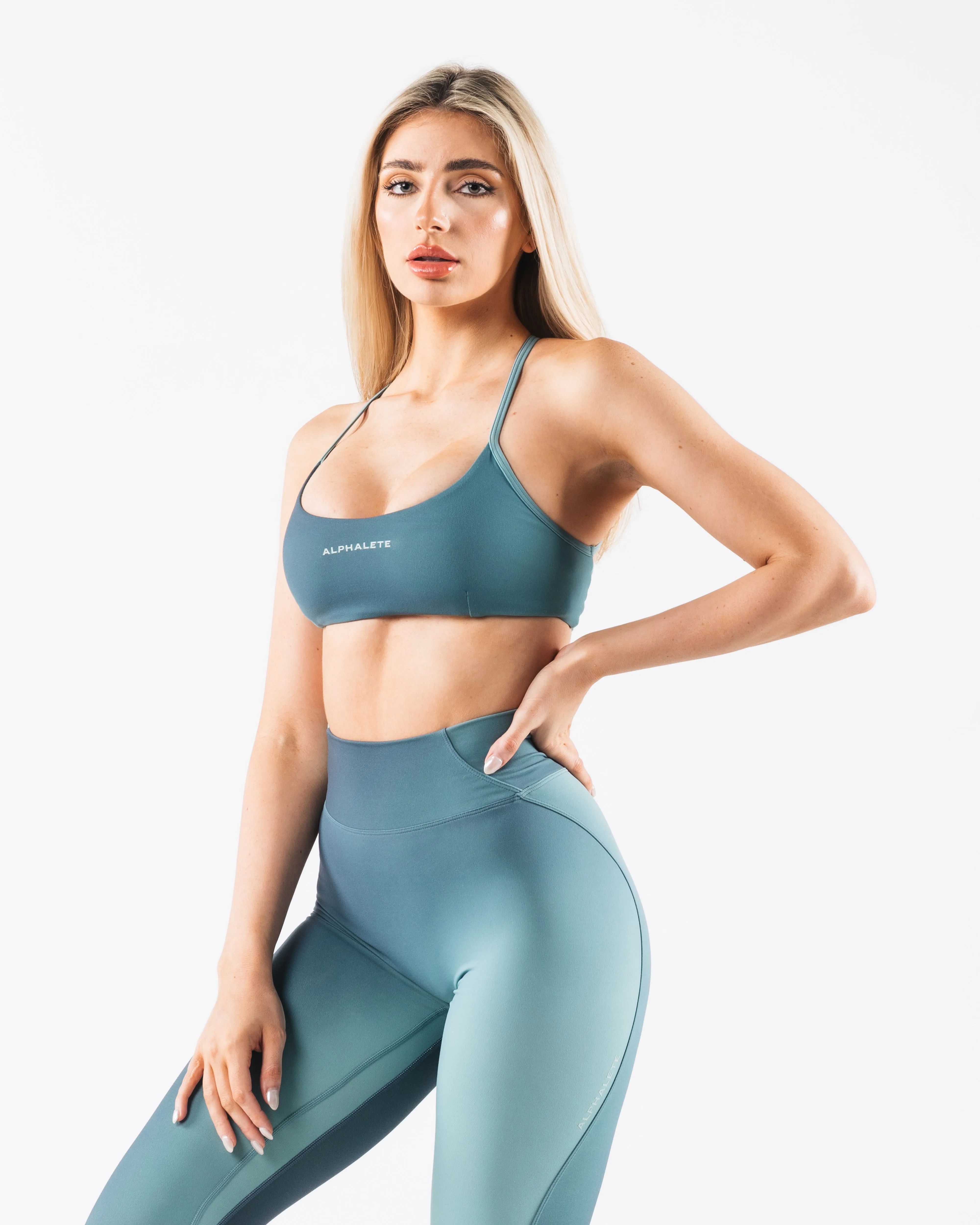 Aura 3 Strap Bra - Aura Glacier Print Secure Closure System