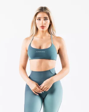 Aura 3 Strap Bra - Aura Glacier Print Blind stitching