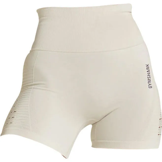 Gymshark Energy Seamless Womens Short Training Tights - Beige Wrinkle Resistant Treatment