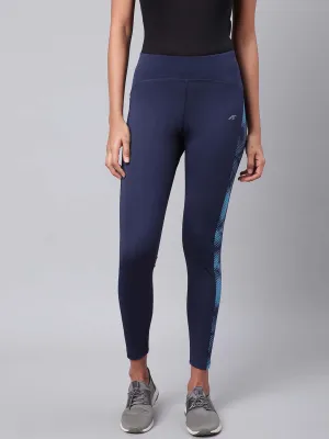 Ankle length Alcis Women Navy Solid Training Tights