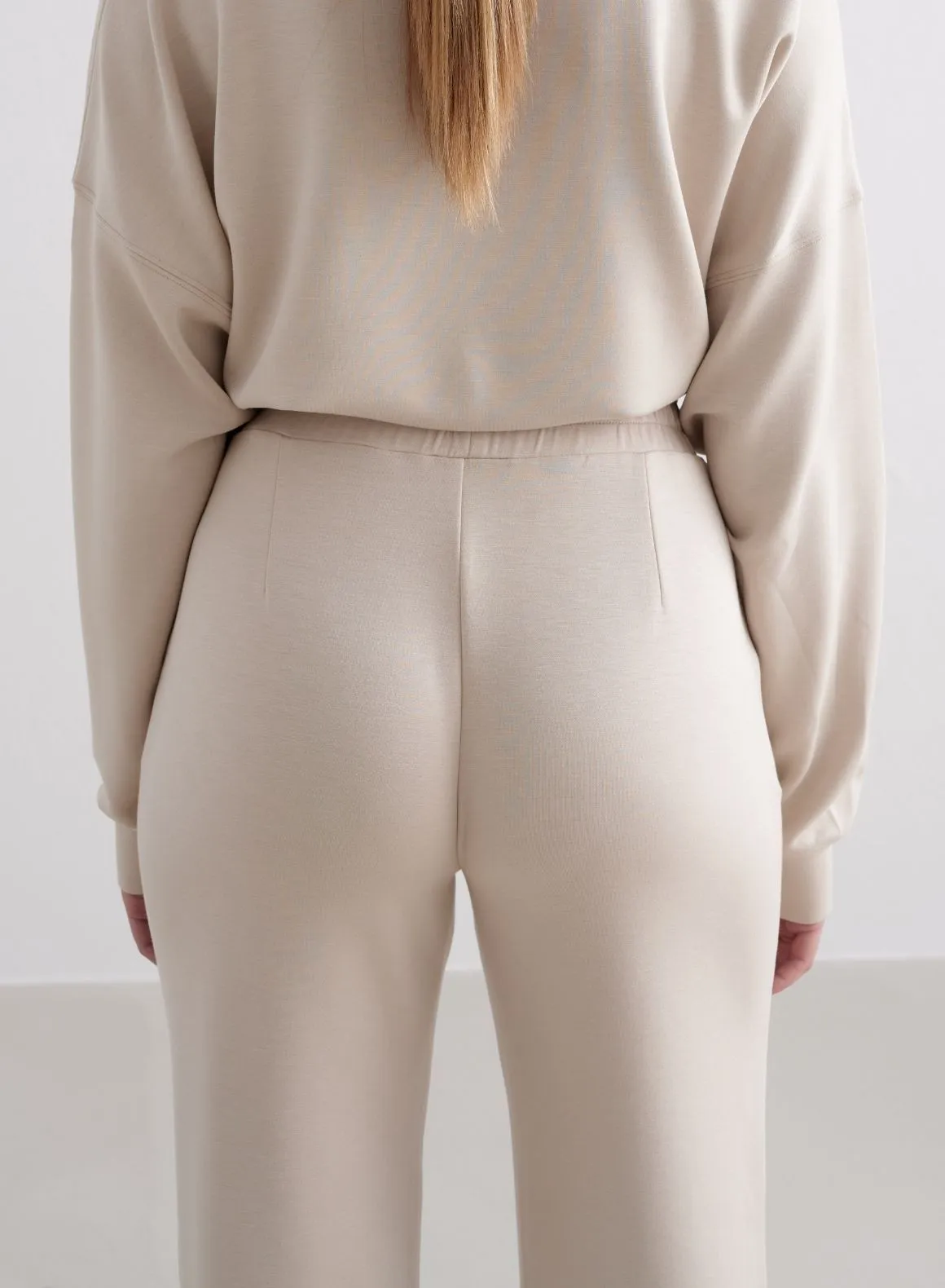 Dark wash ElasticWaist Caf?? Au Lait Comfy Modal Wide Pants