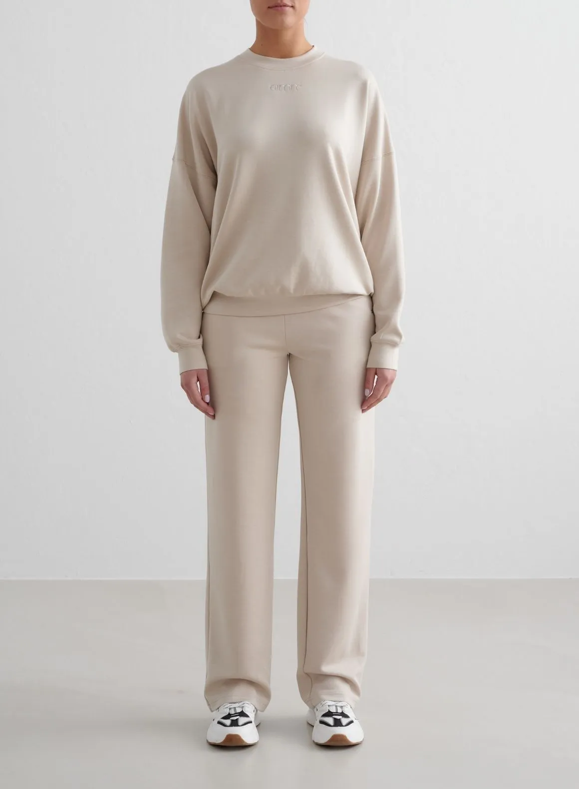 Printed design Neutral Look Caf?? Au Lait Comfy Modal Wide Pants