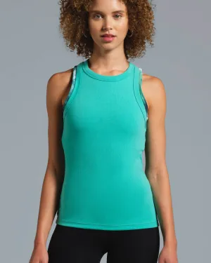 Women's Rib Knit Tank cylindrical Regulation - following