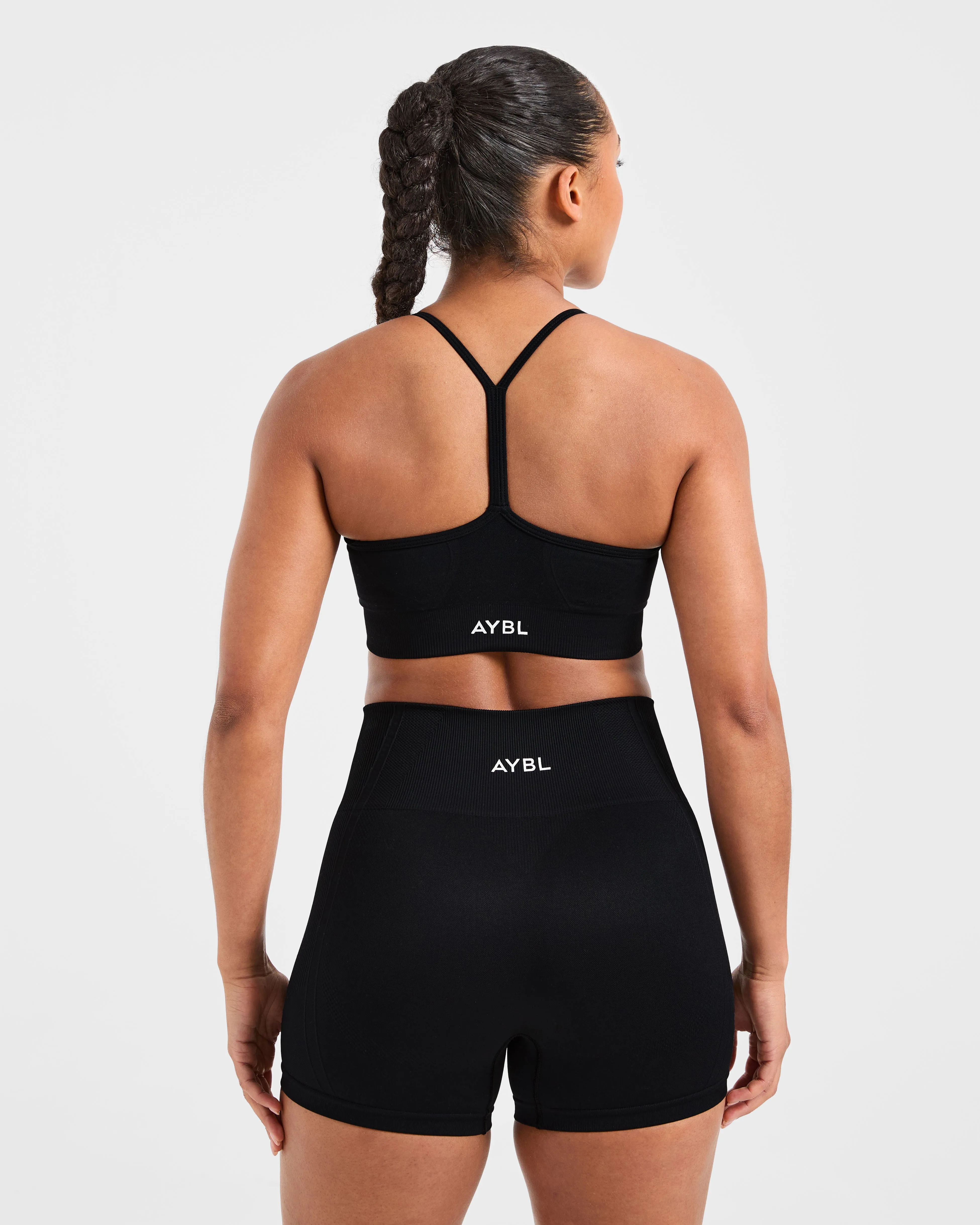 Empower Seamless Sports Bra - Black Stretchy Support