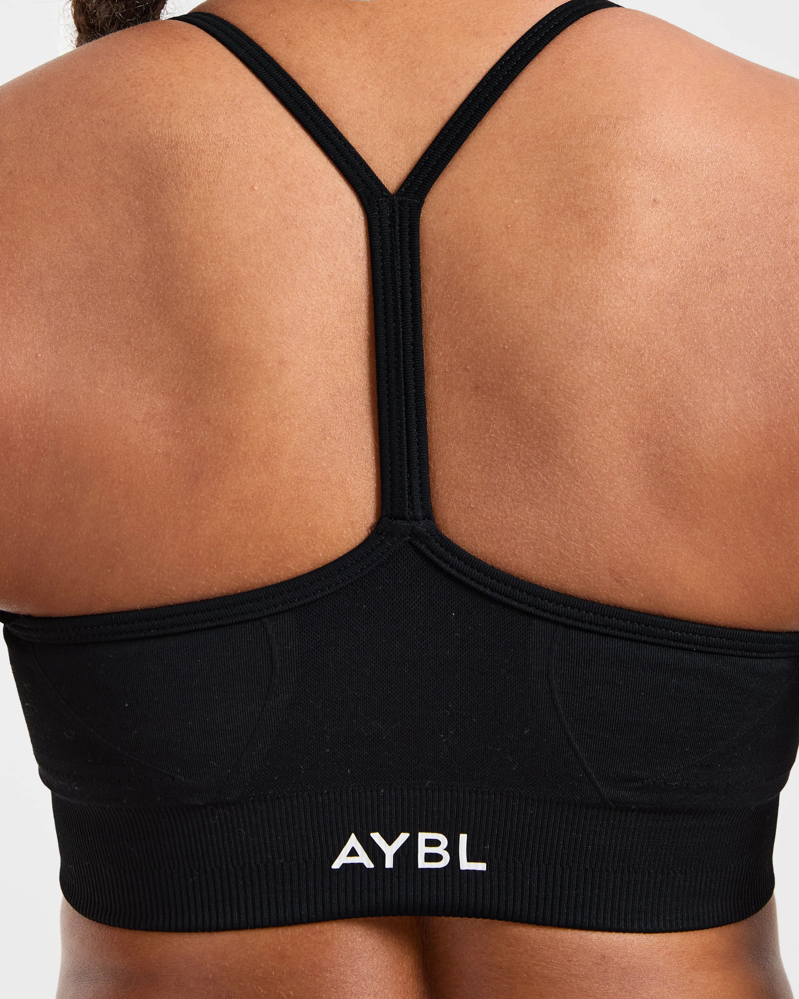 Empower Seamless Sports Bra - Black Ultra Soft Interior Yogis