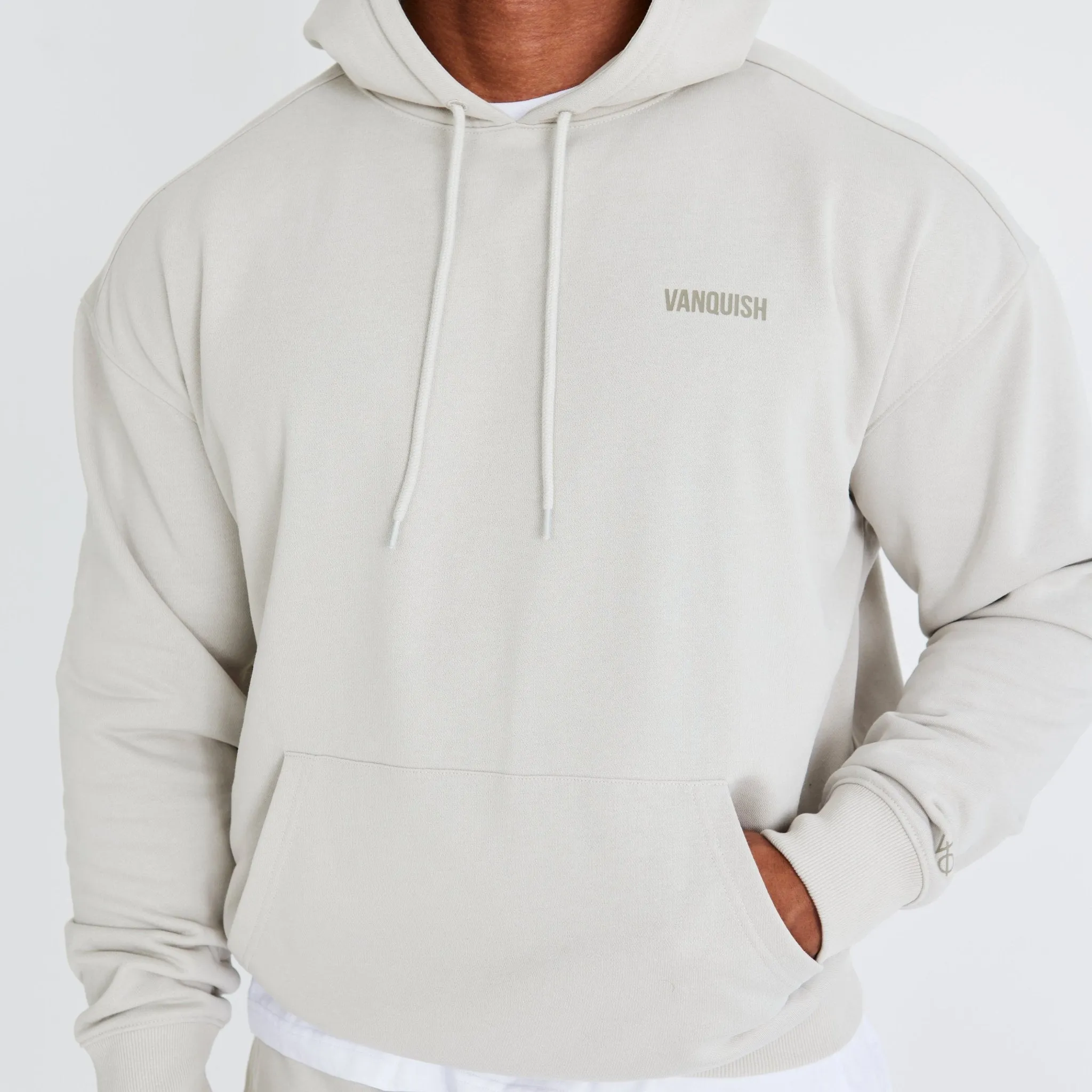 Urban Energy Ultra Soft Handfeel Vanquish Essential Stone Oversized Pullover Hoodie