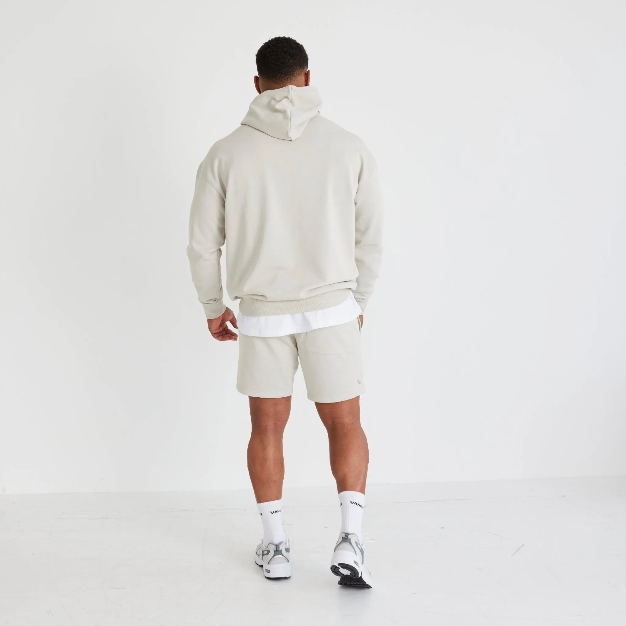 Dual Pocket Configuration Vanquish Essential Stone Oversized Pullover Hoodie