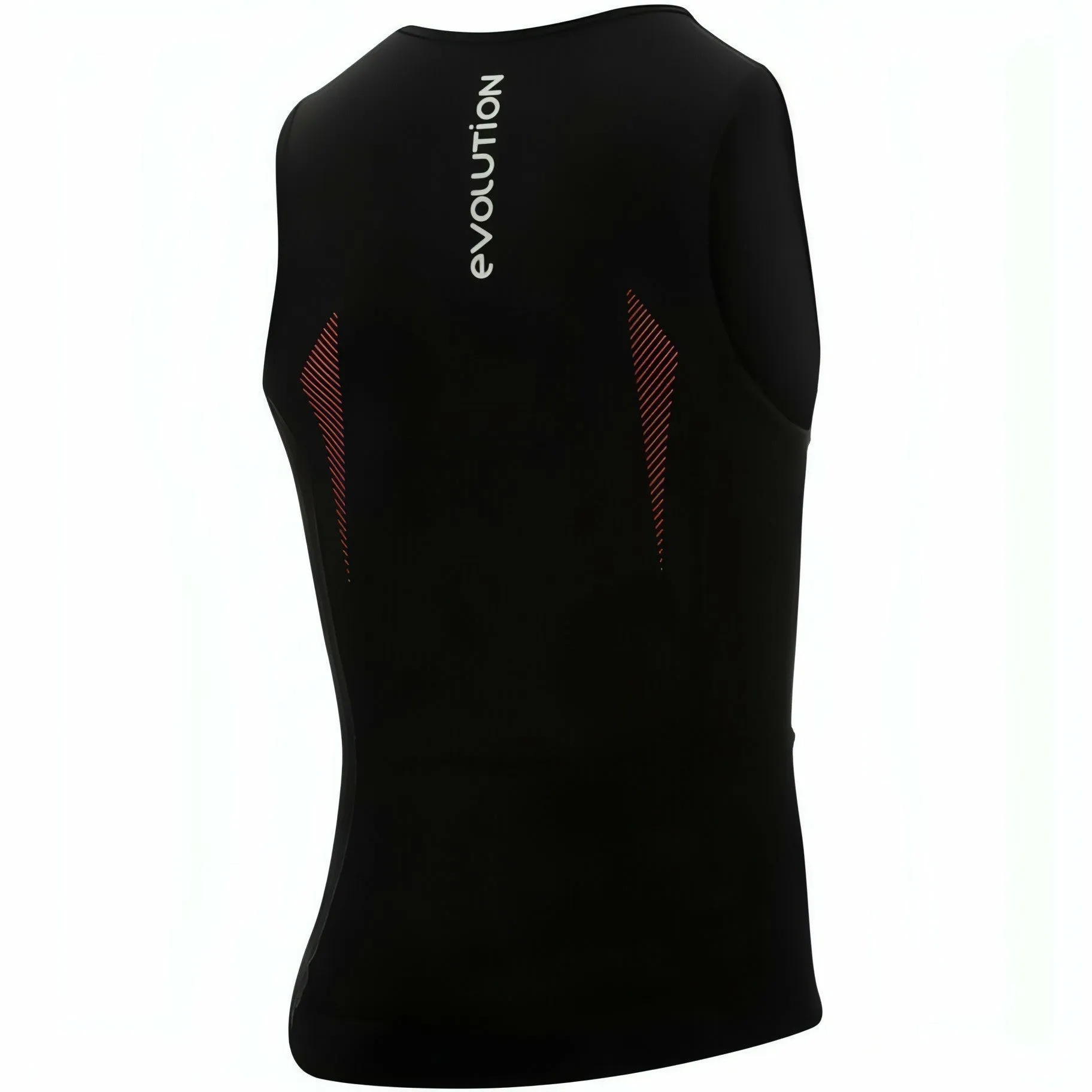 Zone3 Swim-Top Mens Sleeveless Top - Black Playful-Look Mesh Panel