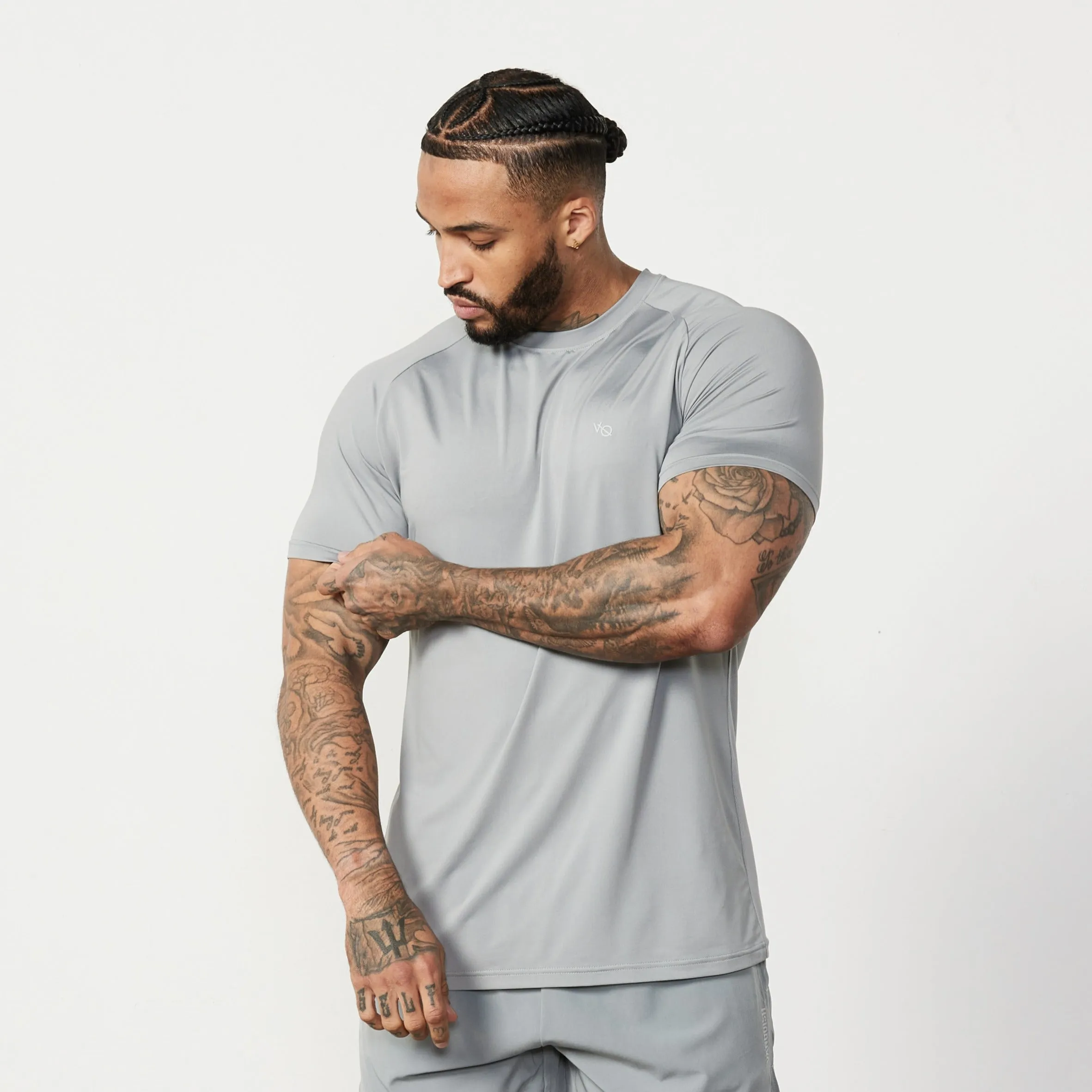 Abrasion resistant Vanquish Essential Steel Grey Performance Short Sleeve T Shirt