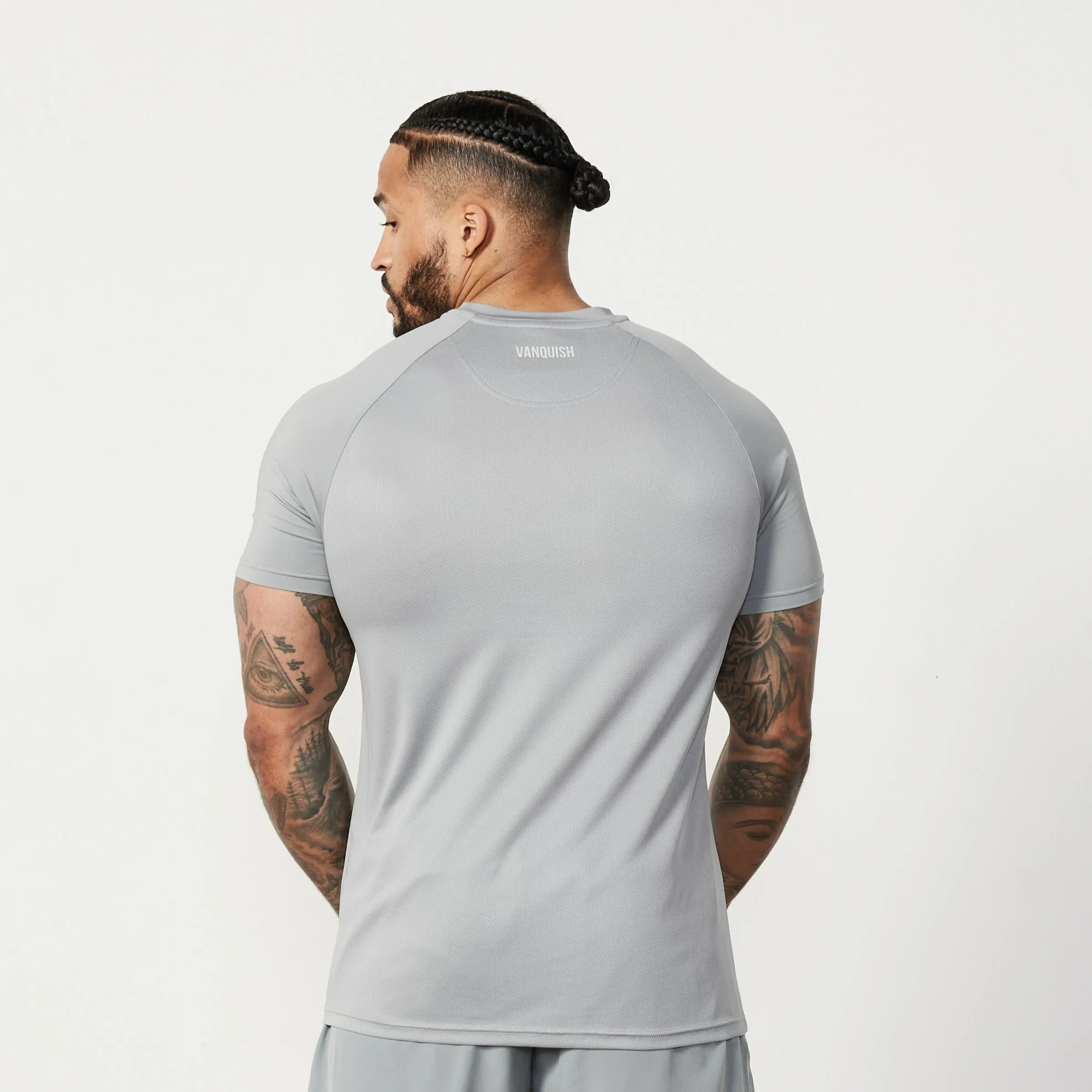 Vanquish Essential Steel Grey Performance Short Sleeve T Shirt Anti Static Fabric Versatile Look
