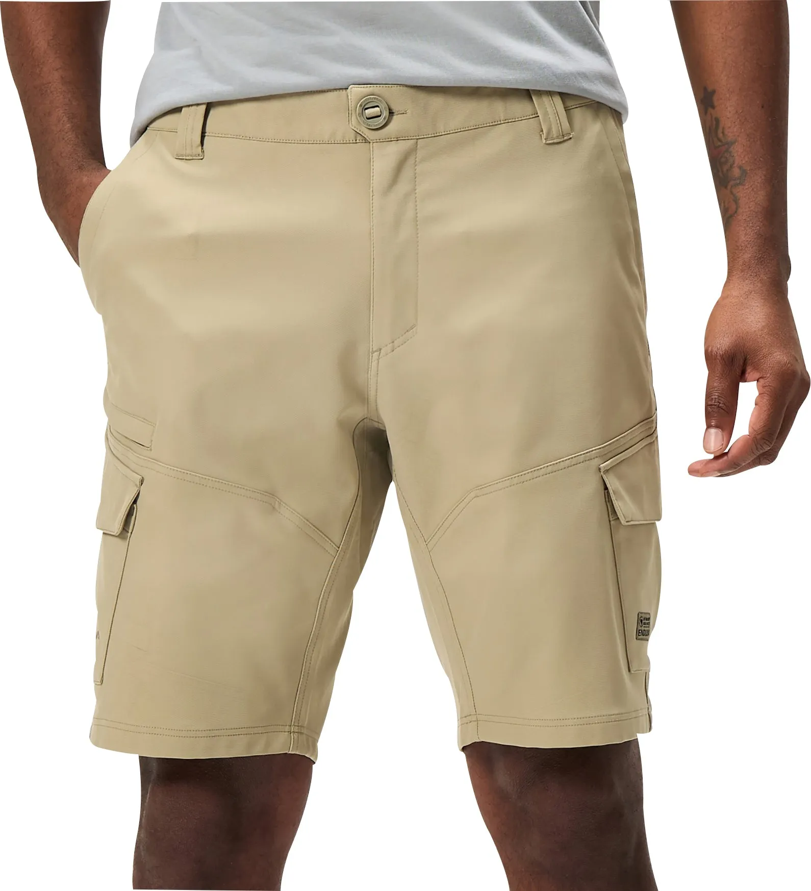 Trendy Mood Endura Loop Cargo Mens Baggy Cycling Shorts With Liner - Cream