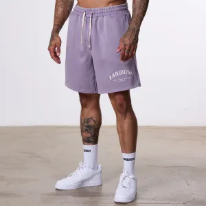 colorful Rubberized Waist Grip Vanquish Better Than Yesterday Washed Purple Sweat Shorts