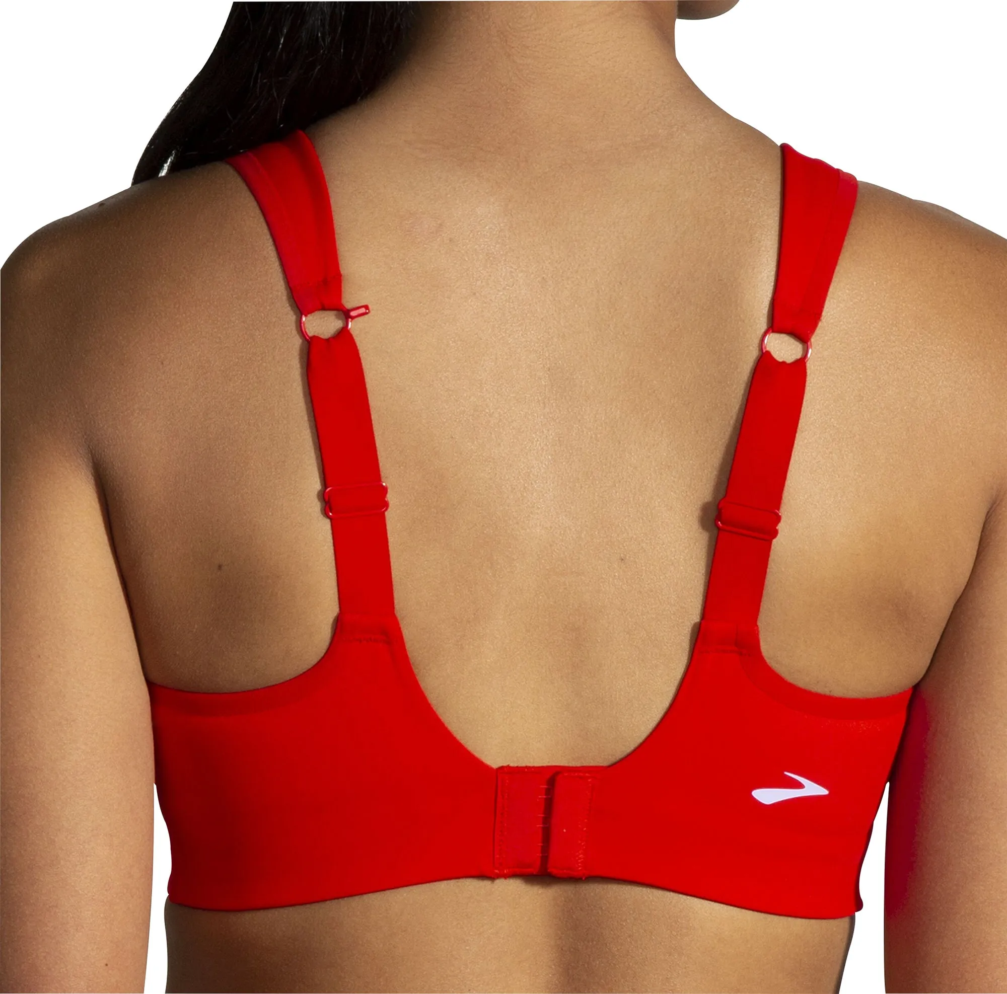 versatile material Brooks Drive Convertible Run Womens Sports Bra - Red