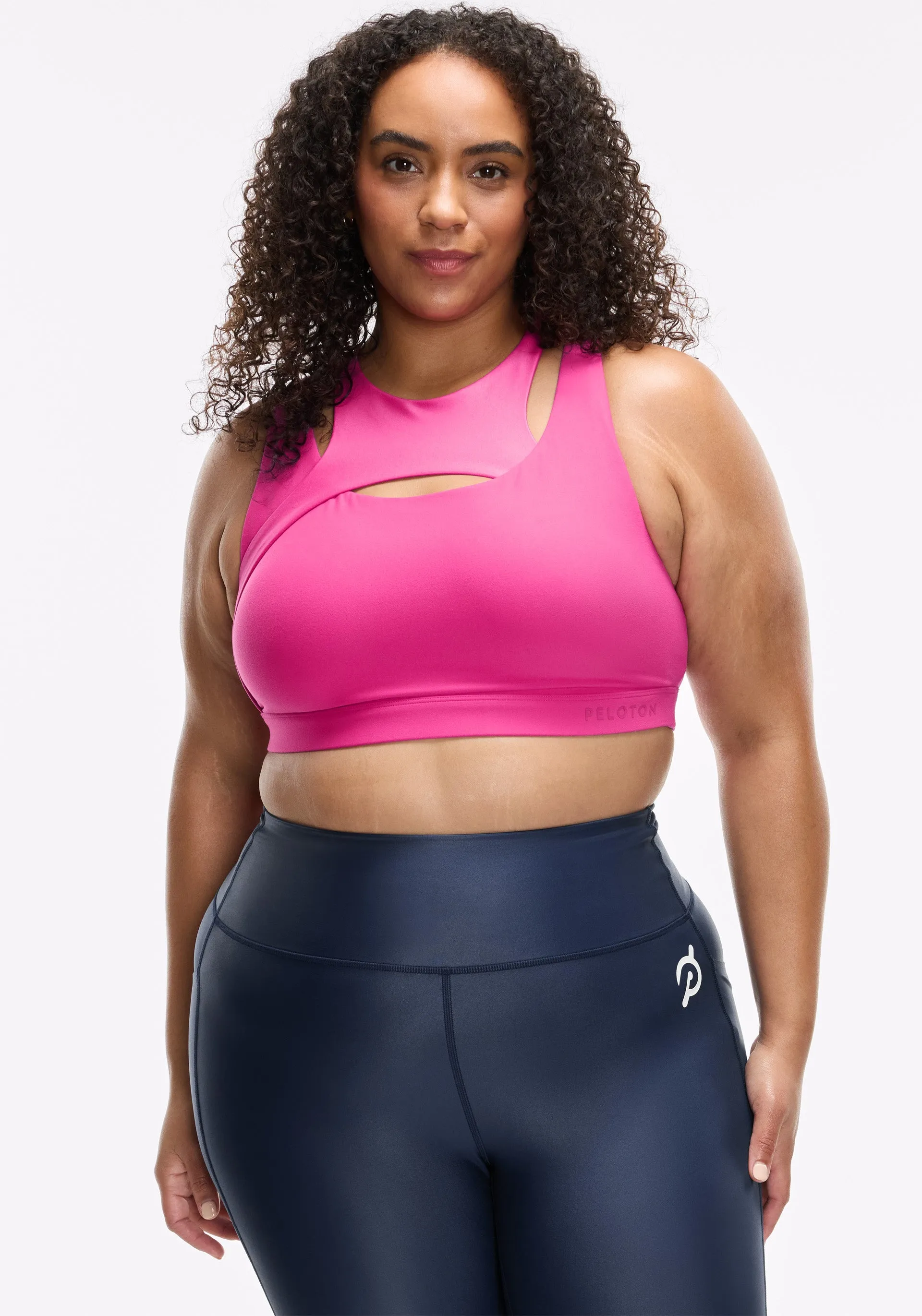 White activewear Cadent Shimmer Glaze Cut Out Bra