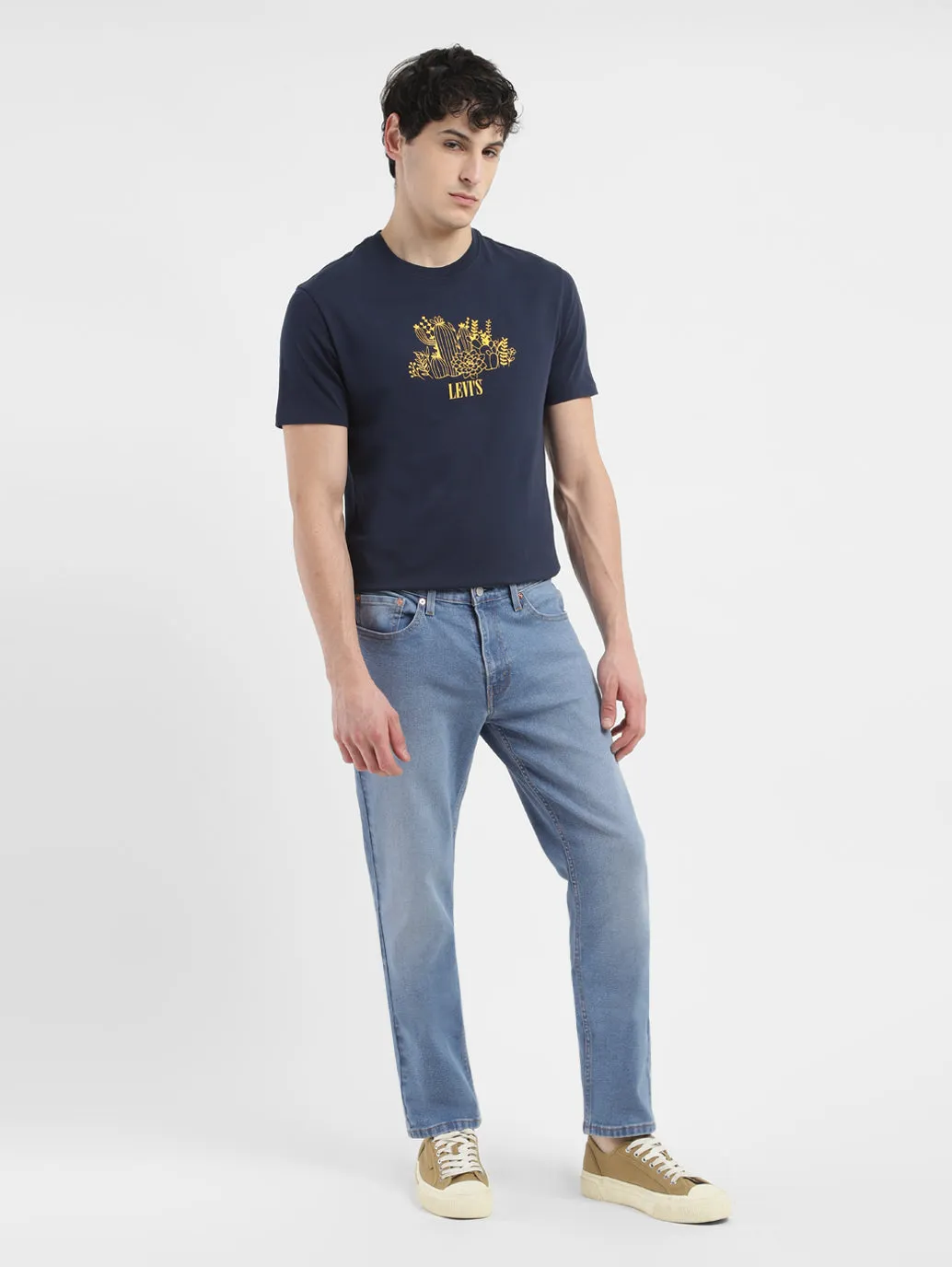 Men's 511 Blue Slim Fit Mid Rise Jeans Daily Wear Nature Lover