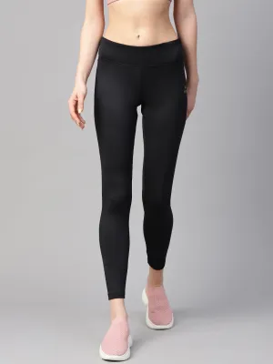 Alcis Women Black Solid Tights Flexible Wear