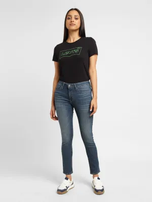 Women's 711 Blue Skinny Fit Mid Rise Jeans Fits Everyone Active Outfit