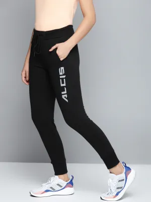 Alcis Women Black Solid Joggers Street Comfort