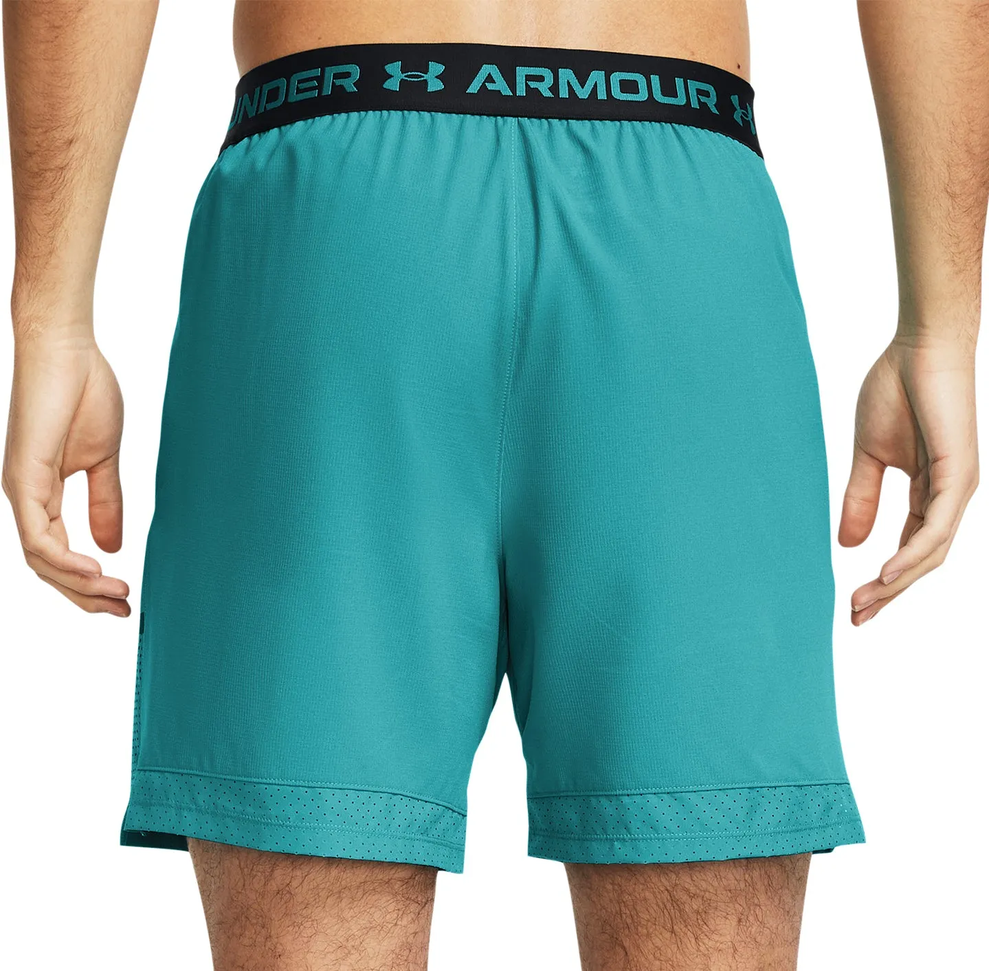 shrink-resistant Under Armour Vanish Woven 6 Inch Mens Training Shorts - Green