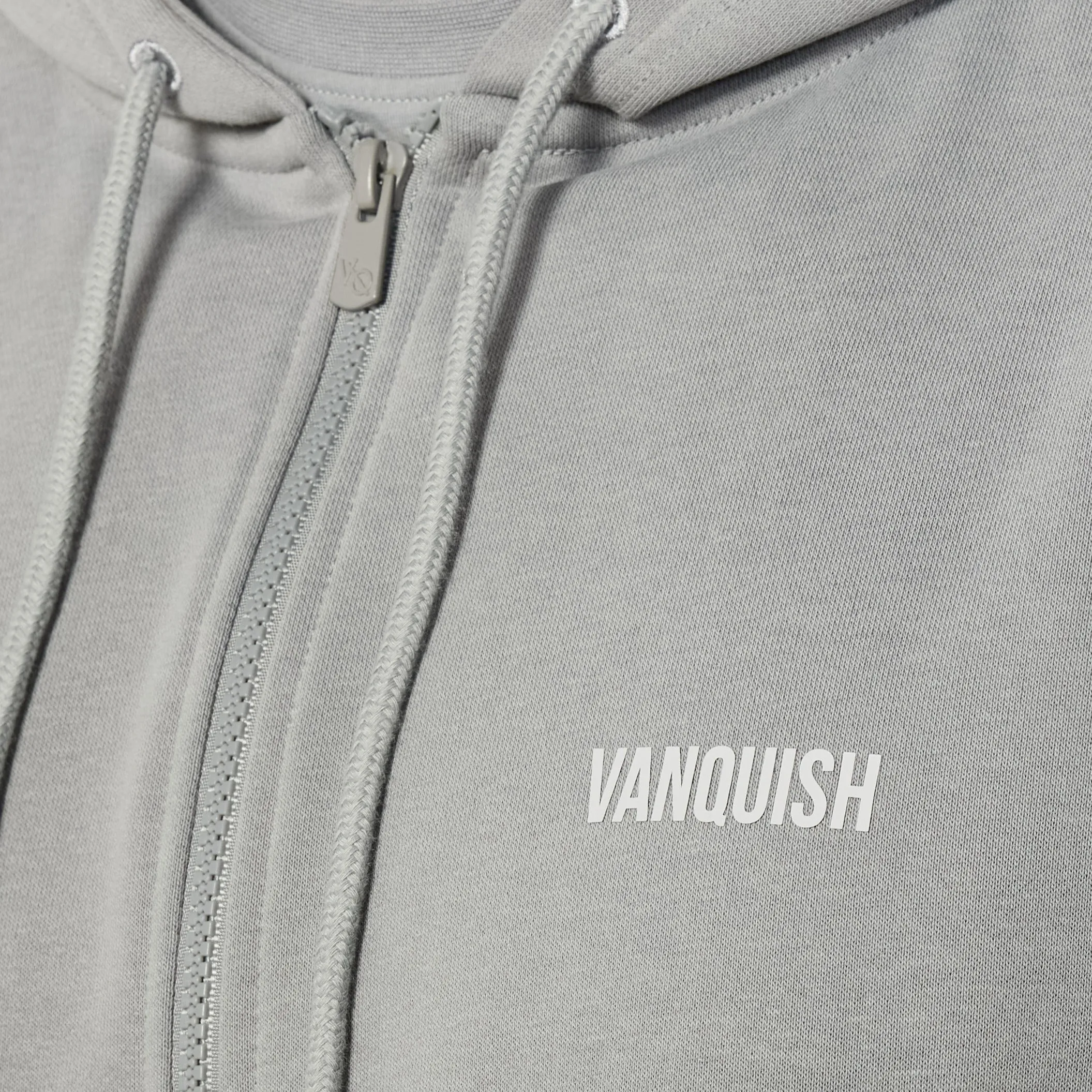 Urban Utility Organic Cotton Blend Vanquish Essential Steel Grey Oversized Full Zip Hoodie