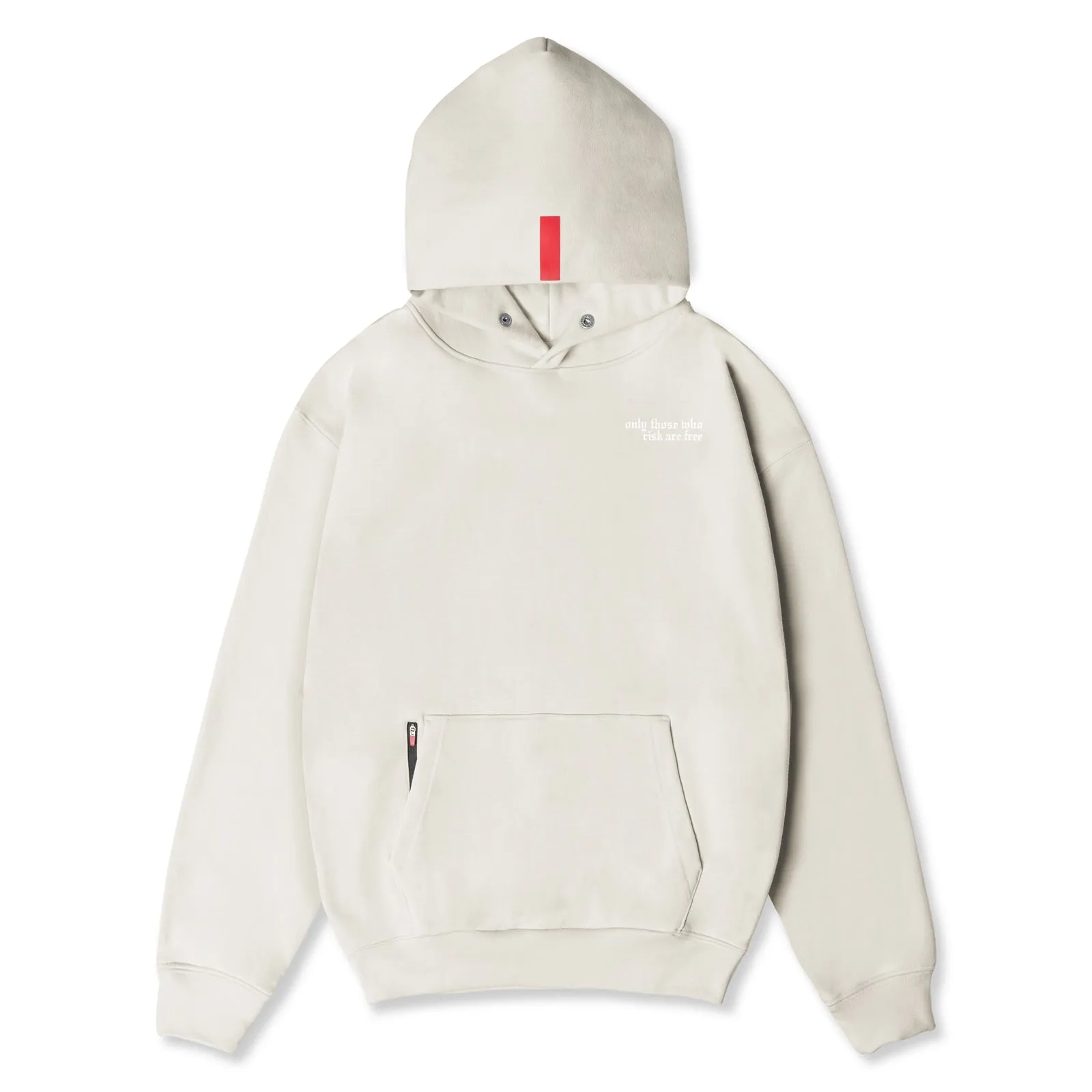 Outdoor Gear 0874. Tech-Terry? Zip Pocket Hoodie - Stone/White "Brush Wings/ASRV"
