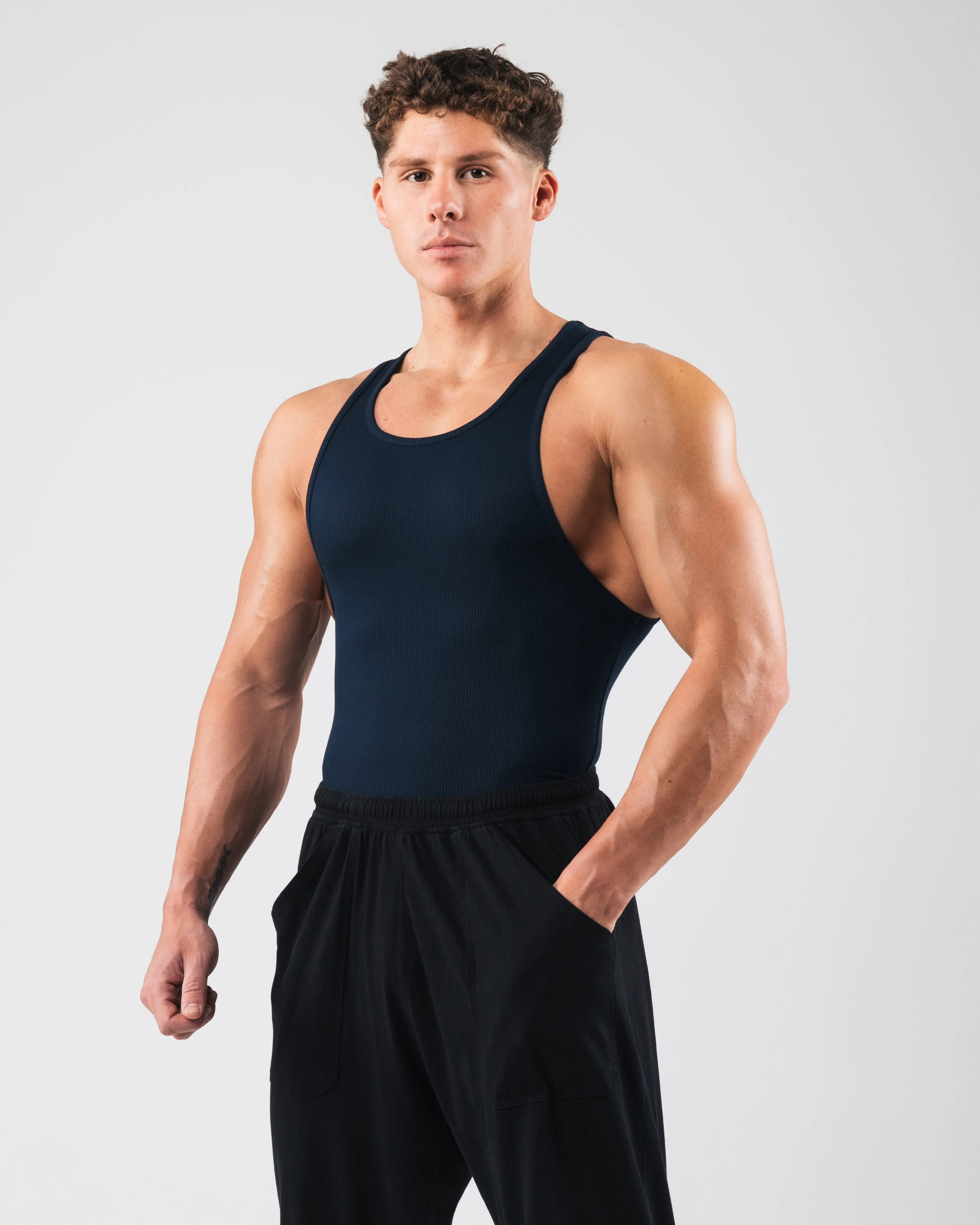 Service - oriented Zero Ribbed Tank 2pk - Navy