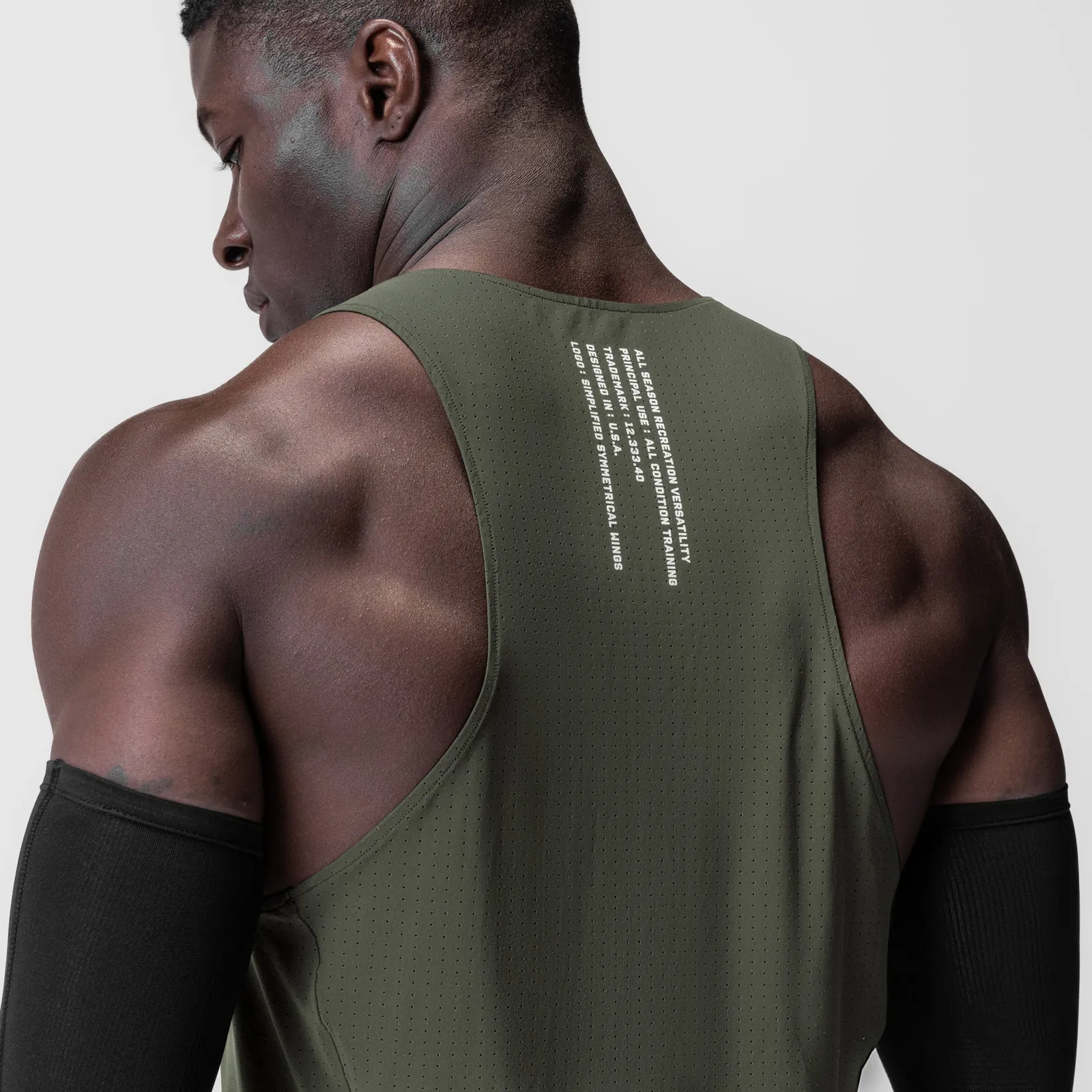0949. Laser-Vent? Singlet Tank - Olive rigid use