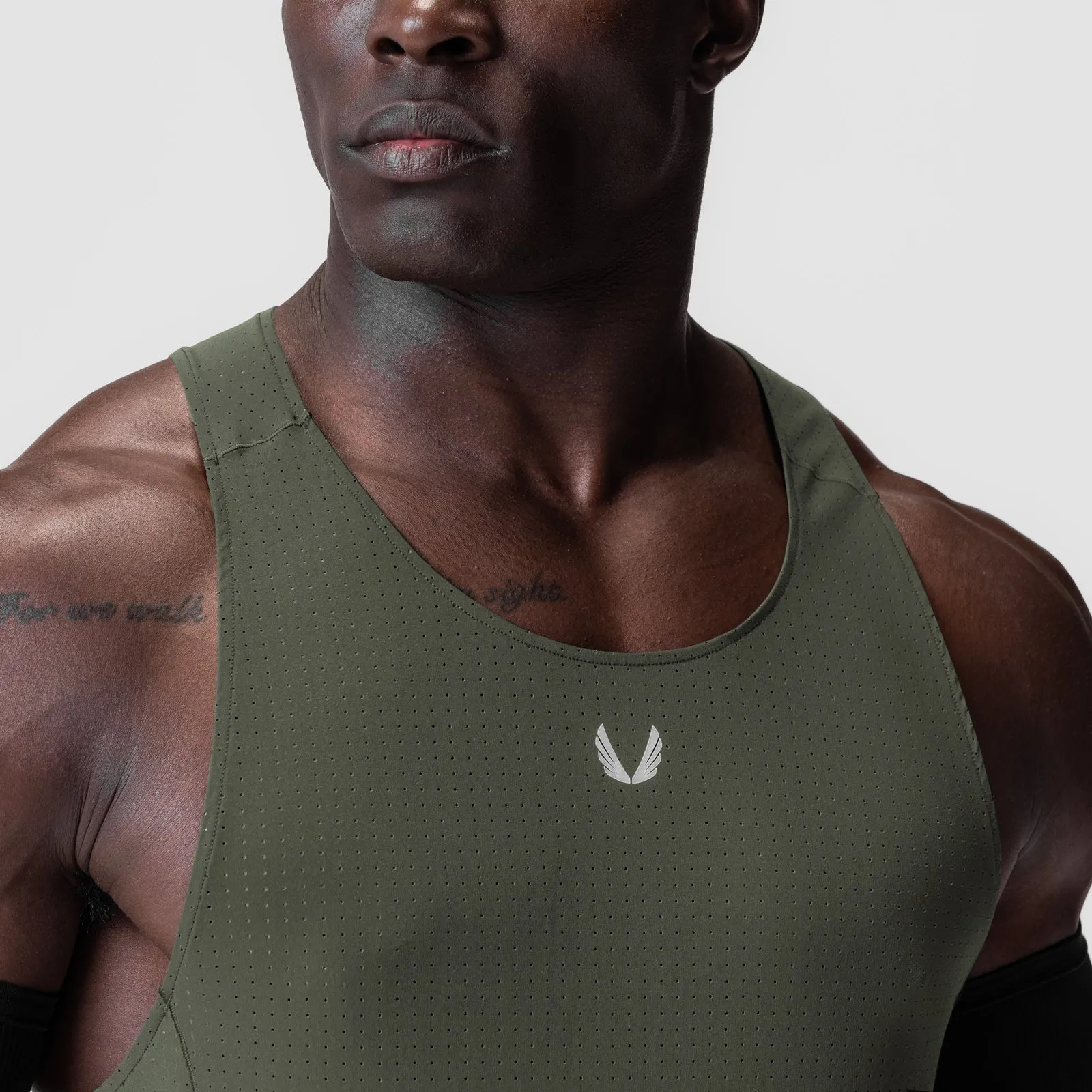 Adaptable 0949. Laser-Vent? Singlet Tank - Olive