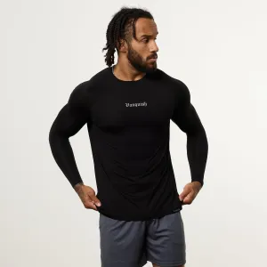 Cool and Relaxed Vanquish Ultra Soft Black Long Sleeve Slim Fit T Shirt