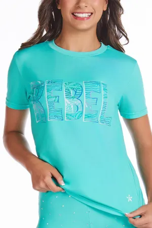 Unisex Tee in Aqua Splash Green Soul