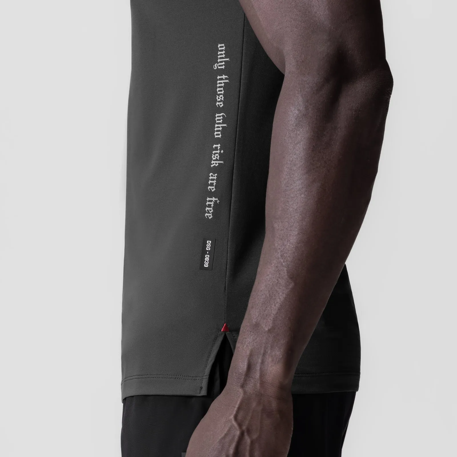 0839. 3D-Lite? 2.0 Lycra? Fitted Tee - Space Grey "OTWR" Relaxed Outfit