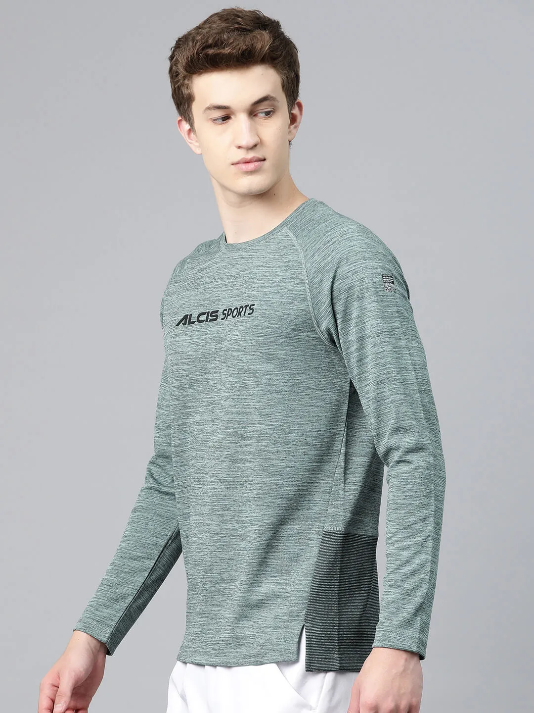 Mind Ease Alcis Men Typography Printed Dry Tech Slim Fit T-shirt