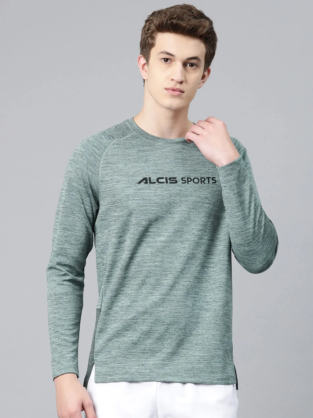 Alcis Men Typography Printed Dry Tech Slim Fit T-shirt Teen Fresh Sustainable production