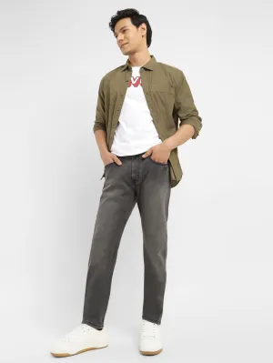 Everyday Fashion Men's 512 Charcoal Grey Slim Tapered Fit Mid Rise Jeans