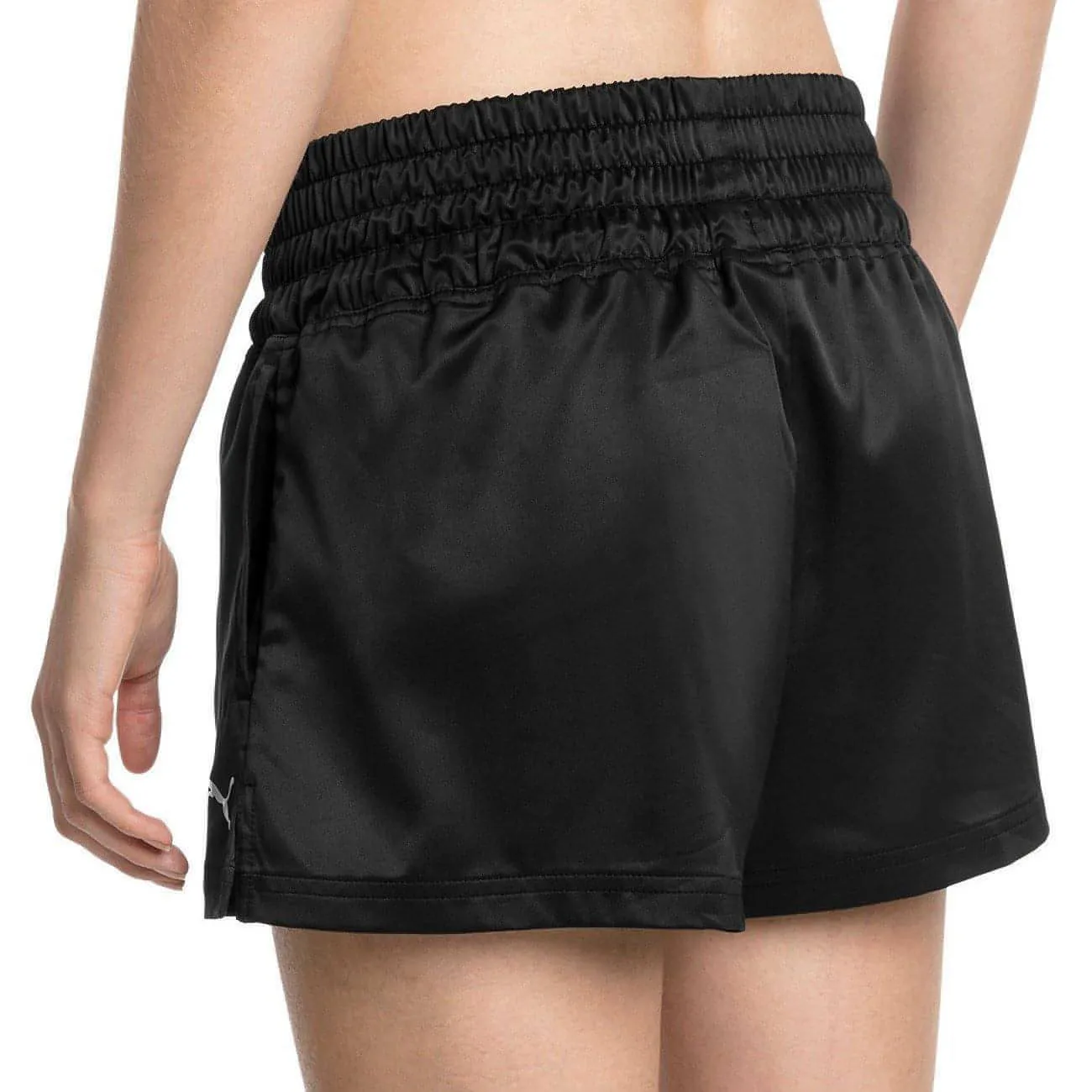 Leather Look Puma On The Brink Womens Training Shorts - Black