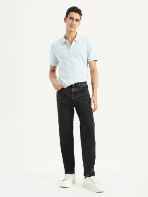 Softened Texture Parent Style Family Style Men's 550'92 Dark Grey Loose Fit Mid Rise Jeans