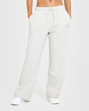 Raw Lounge Wide Leg Joggers | Light Grey Marl Flexible Seams SeamlessPocketDesign Multi Pocket Configuration