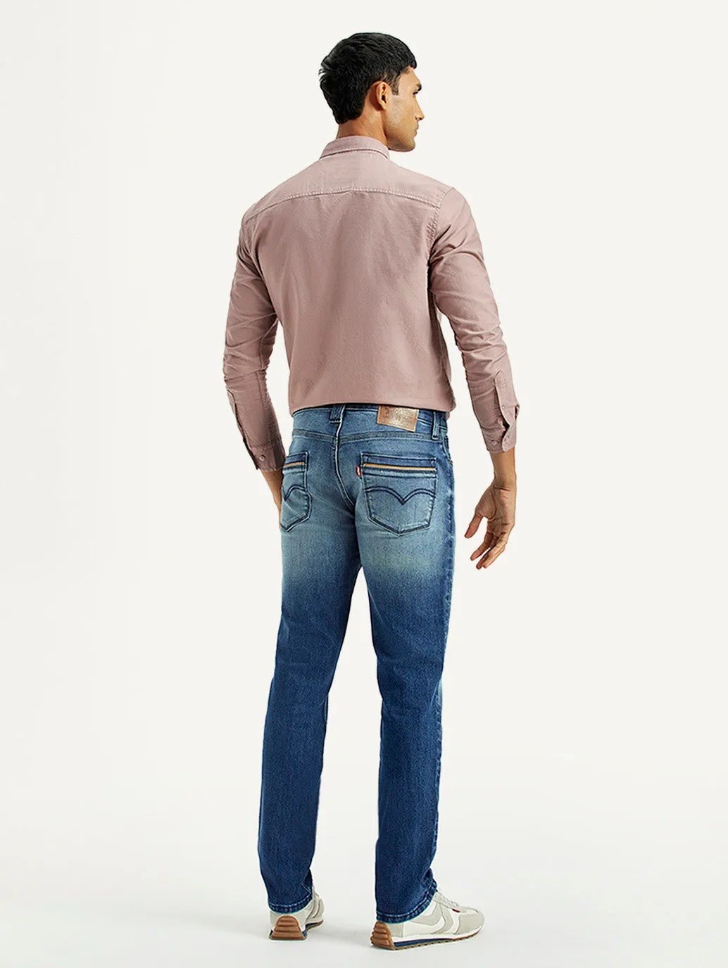 Men's 511 Med Indigo Slim Fit Mid Rise Jeans Classic Wear Street Fashion