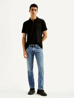 Men's 65504 Light Blue Skinny Fit Mid Rise Jeans Quick Outfit Shrink Resistant Denim