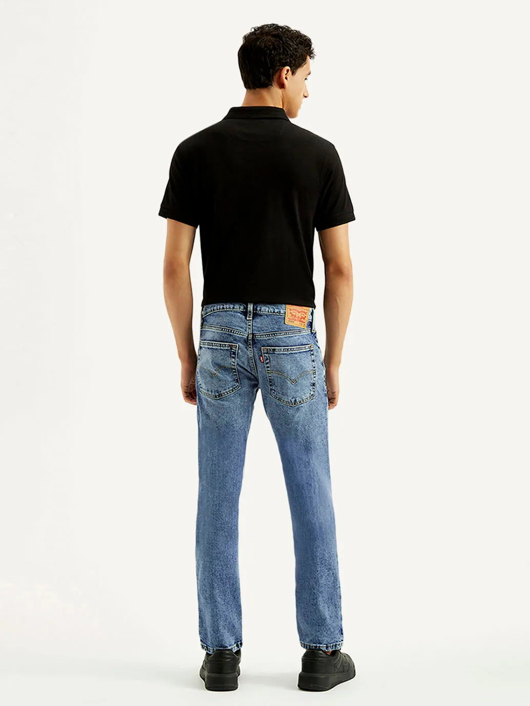 Men's 65504 Light Blue Skinny Fit Mid Rise Jeans Sandblasted Finish