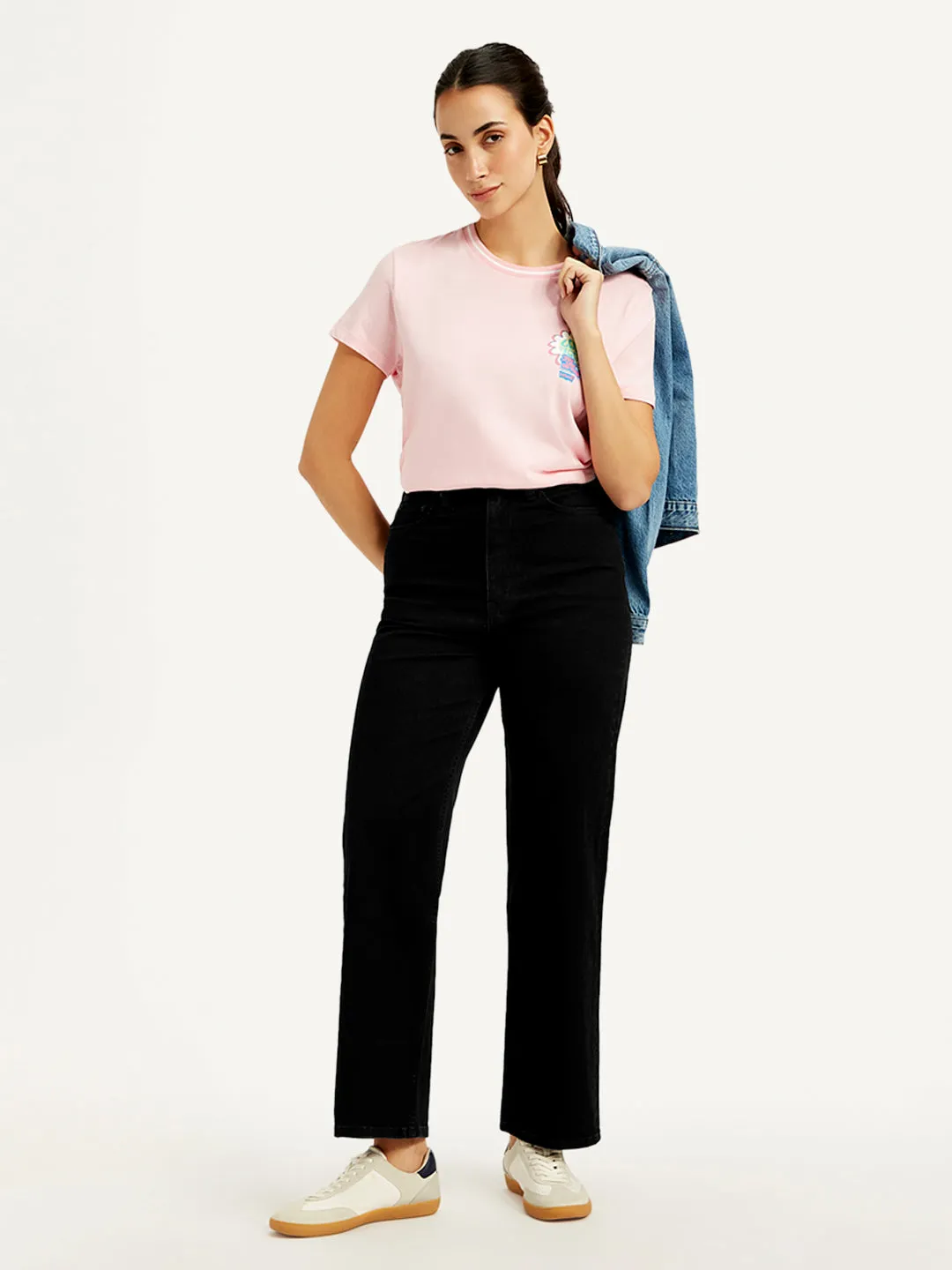 Everyday Pick Women's Black Loose Fit High Rise Jeans