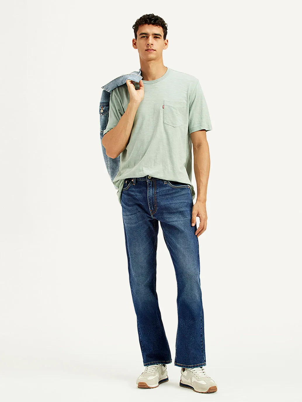 Men's 513 Light Indigo Slim Straight Fit Mid Rise Jeans Comfy Option Standard Piece