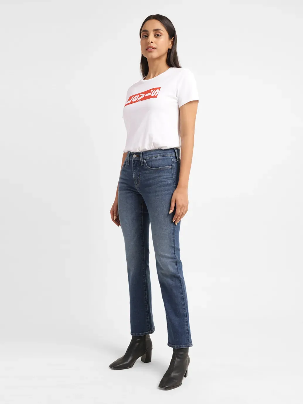 Always Appropriate Women's 315 Blue Flared Fit High Rise Jeans