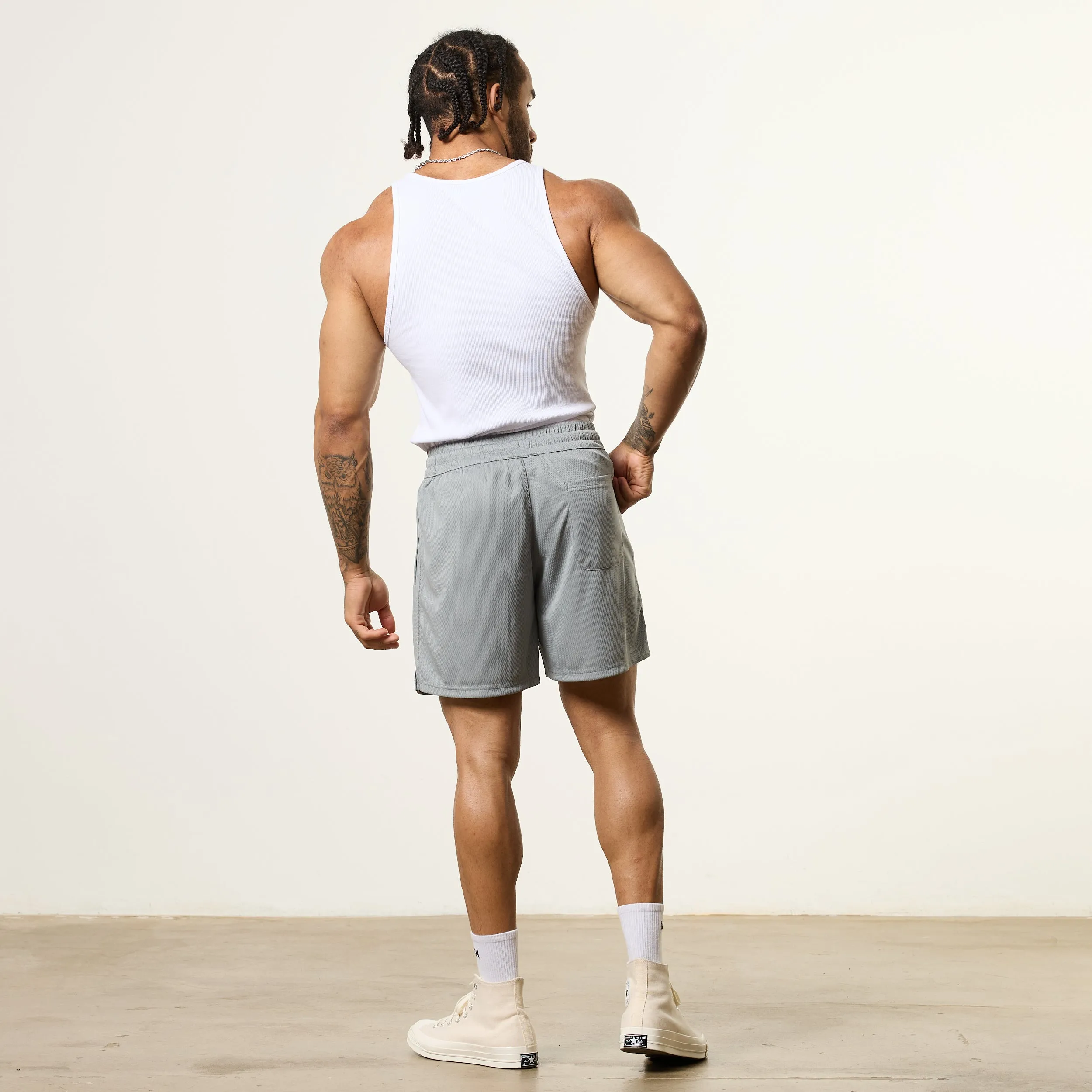 Vanquish Essential V2 Steel Grey Mesh Shorts Machine-washable