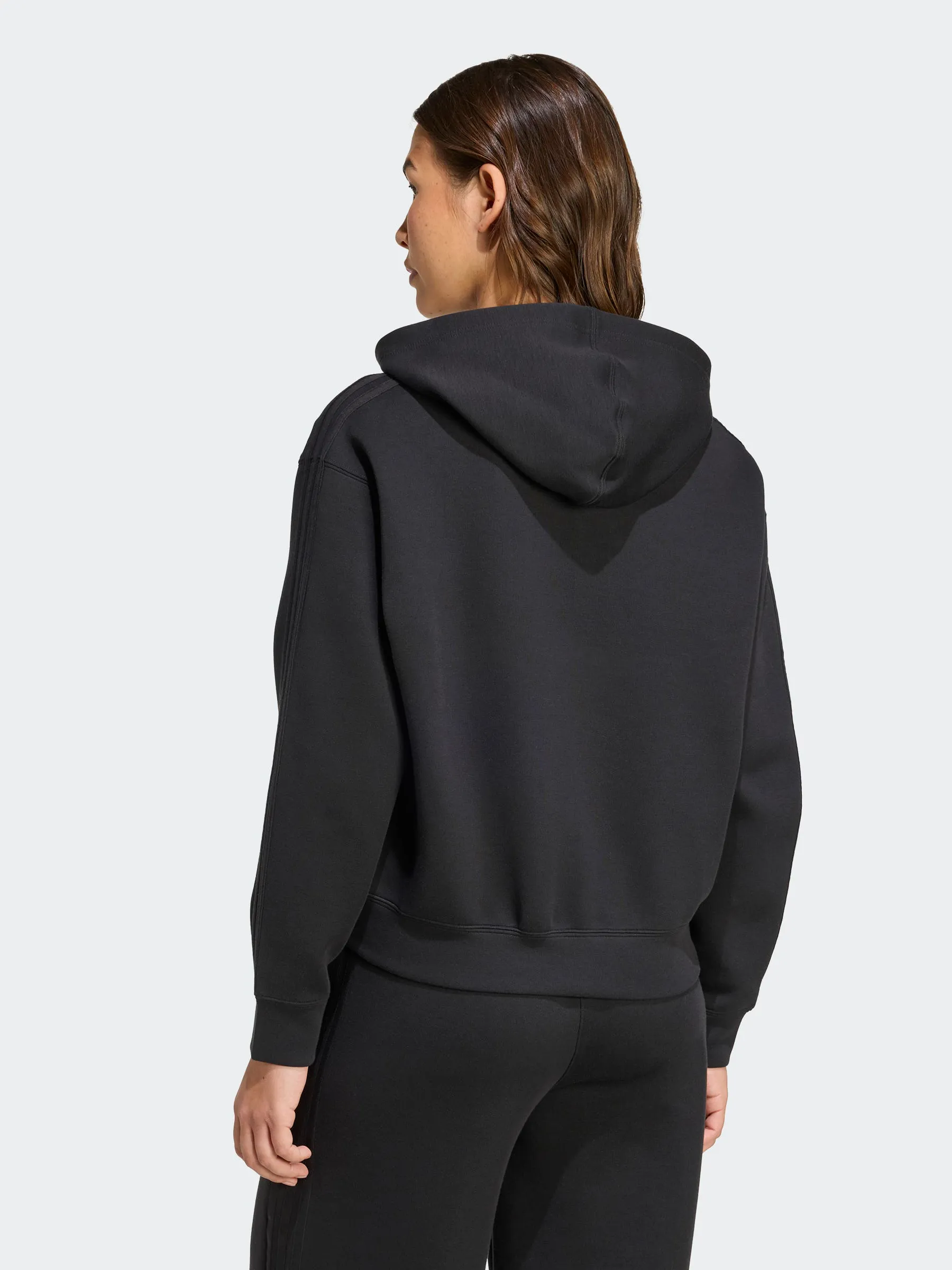 Faded Wash Effect Spacer Full-Zip Hoodie