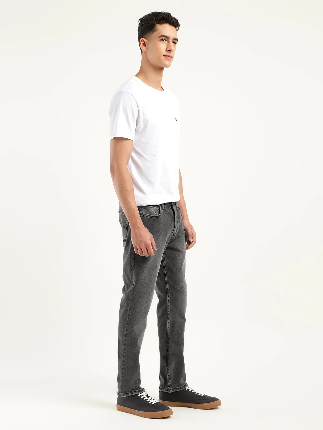 Textured Versatile Shopping Day Men's 511 Black Slim Fit Mid Rise Jeans