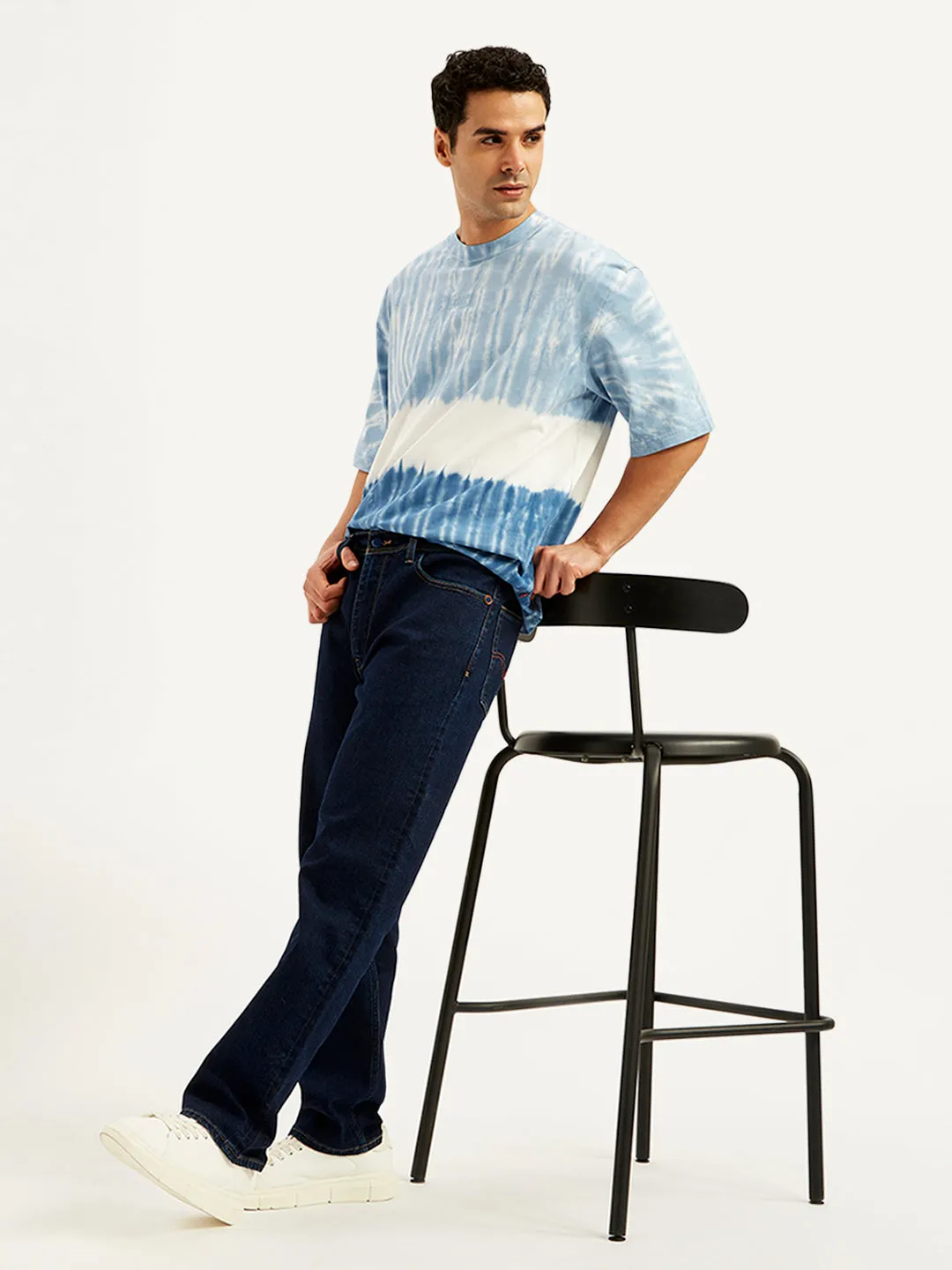 Foundation Wear Eco Friendly Chill Outfit Road Trip Men's 555 Navy Blue Relaxed Straight Mid Rise Utility  Jeans